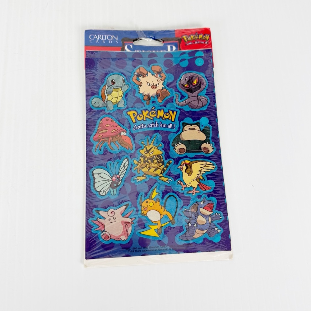 Vintage 1998 Carlton Cards Pokemon Gotta Catch Em All Stickers